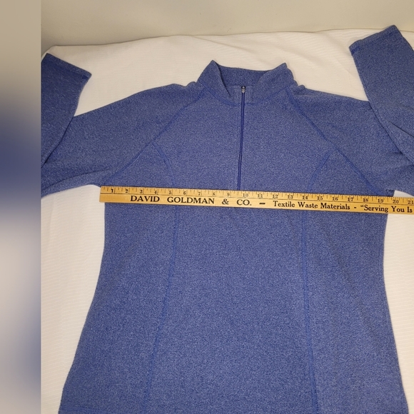 L.L. Bean Fleece Purple Quarter Zip Sweater sz M 247229 - Picture 6 of 10